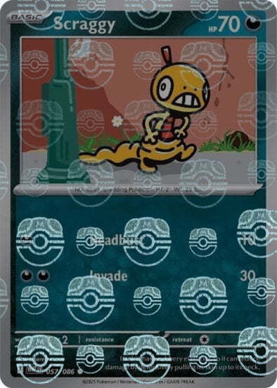 White Flare Scraggy #57/86 Masterball Holo
